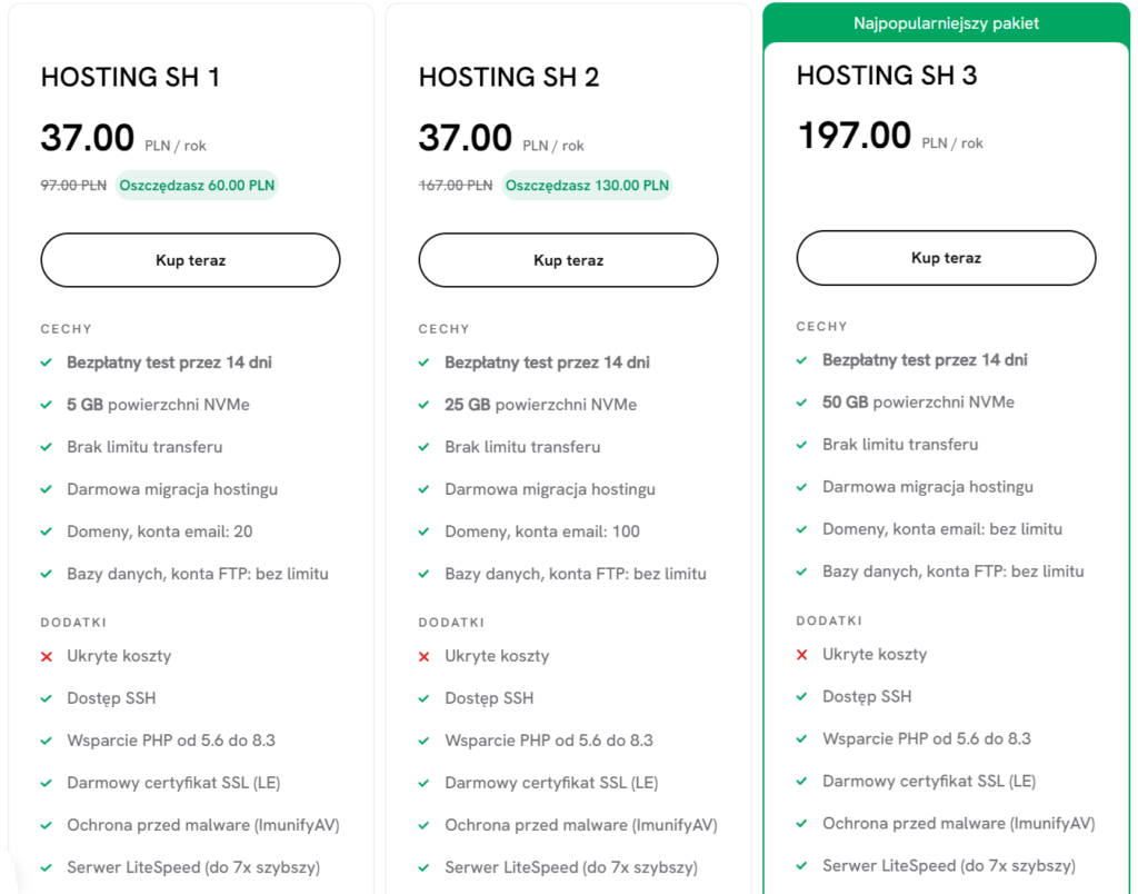 hosting dla małej firmy